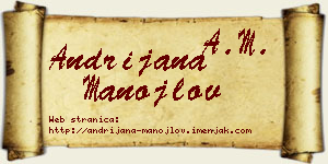 Andrijana Manojlov vizit kartica